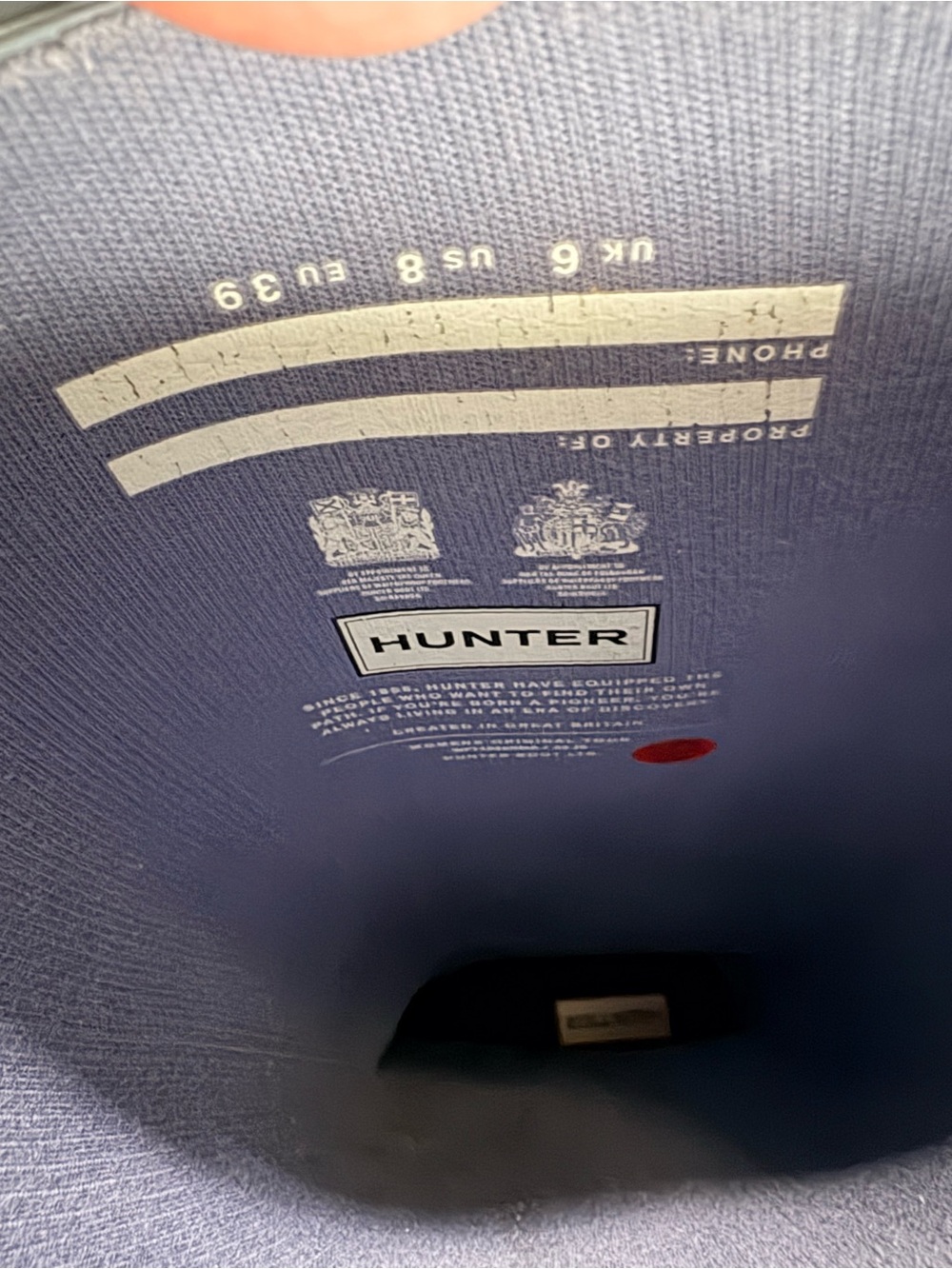 Hunter Women's Tall Rain Boots in Light Slate Blue - Picture 2 of 4